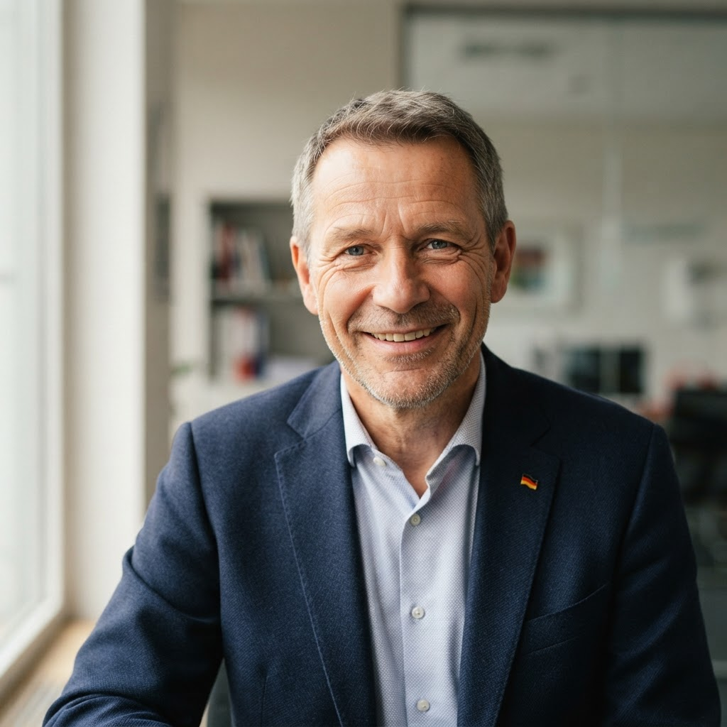 AI-gegenereerde afbeelding: Michiel W., tevreden OPTIPROSTAT-klant