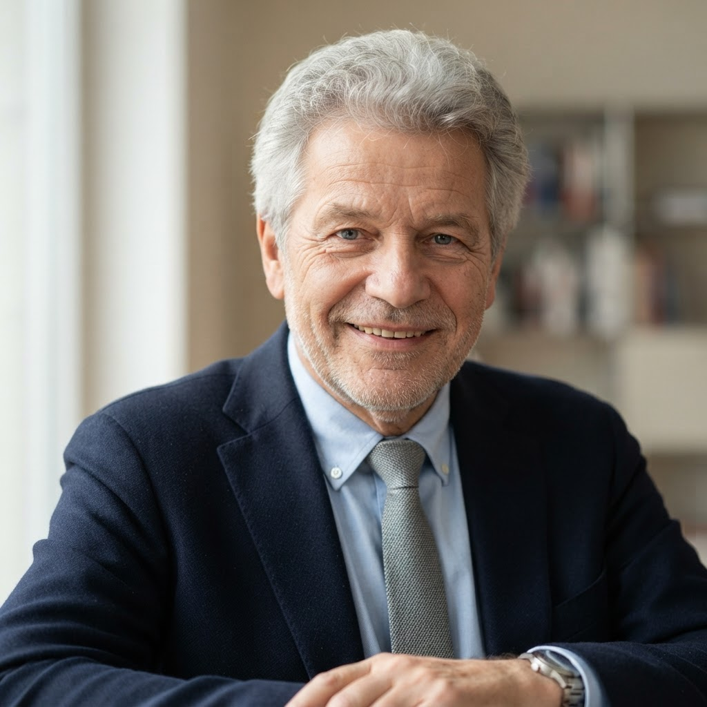 AI-gegenereerde afbeelding: Bernard H., tevreden OPTIPROSTAT-klant